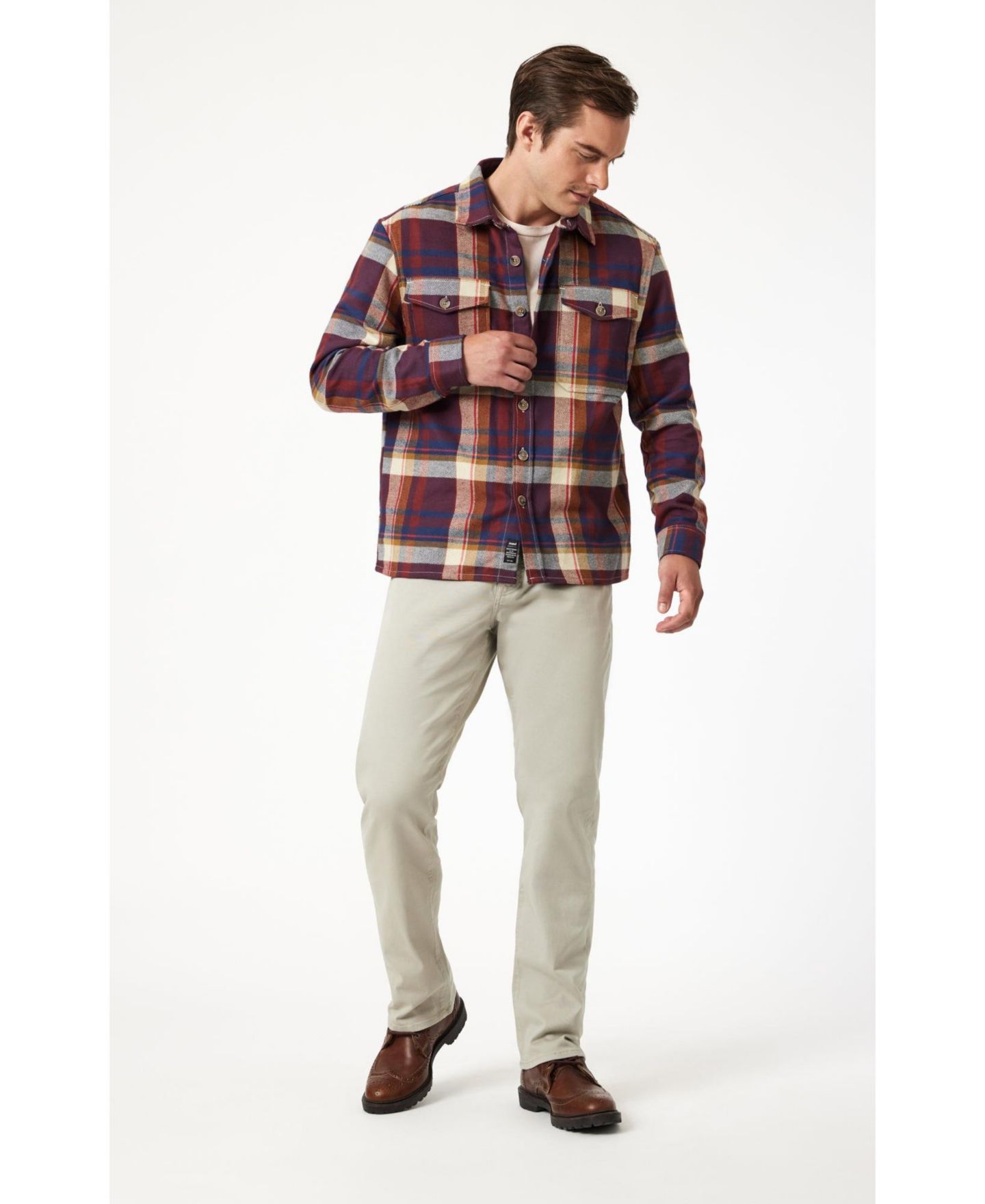 Мужские брюки Mavi Jeans Matt Regular Rise Relaxed Leg Casual Twill, цвет: Серебряный — фото 5