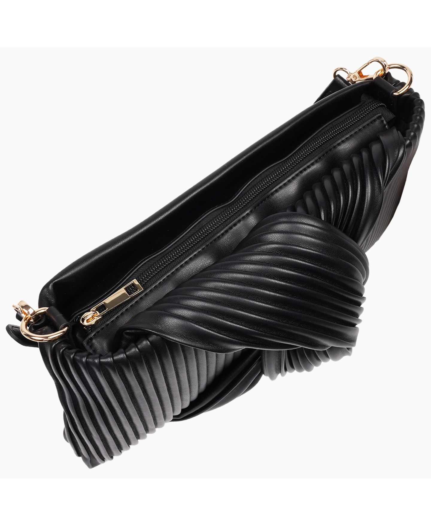 Женский клатч Jason Wu Pleated Knot Clutch with Shoulder Strap, цвет: Чёрный — фото 4