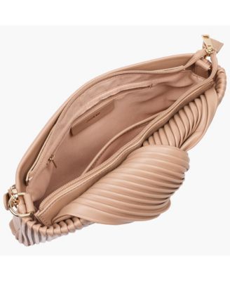 Pleated Knot Clutch with Shoulder Strap