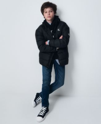Calvin Klein - Boys 8-20 Logo Patch Detail Puffer Jacket