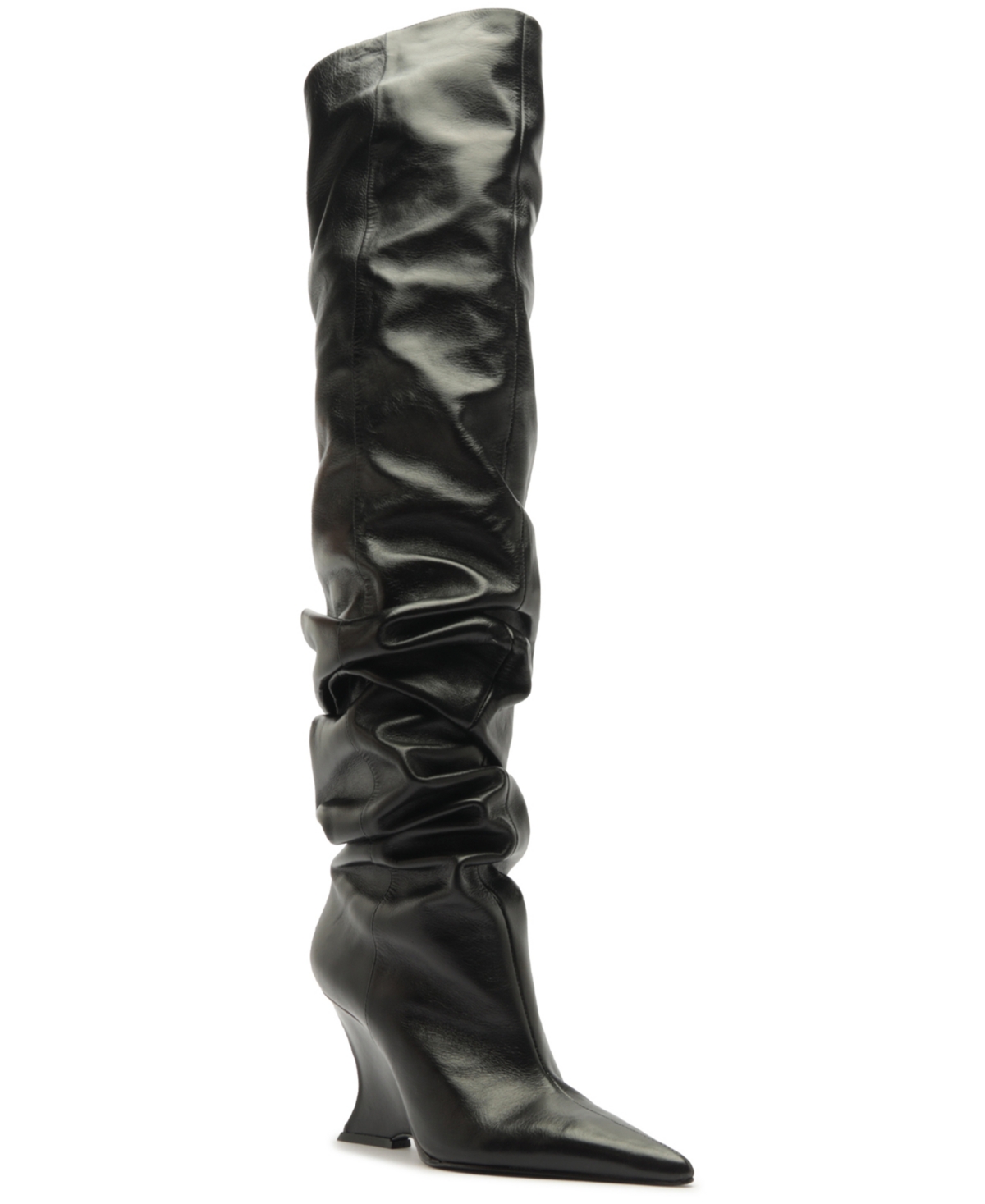 Schutz Women's Siena Over The Knee Slouch Dress Boots In Black