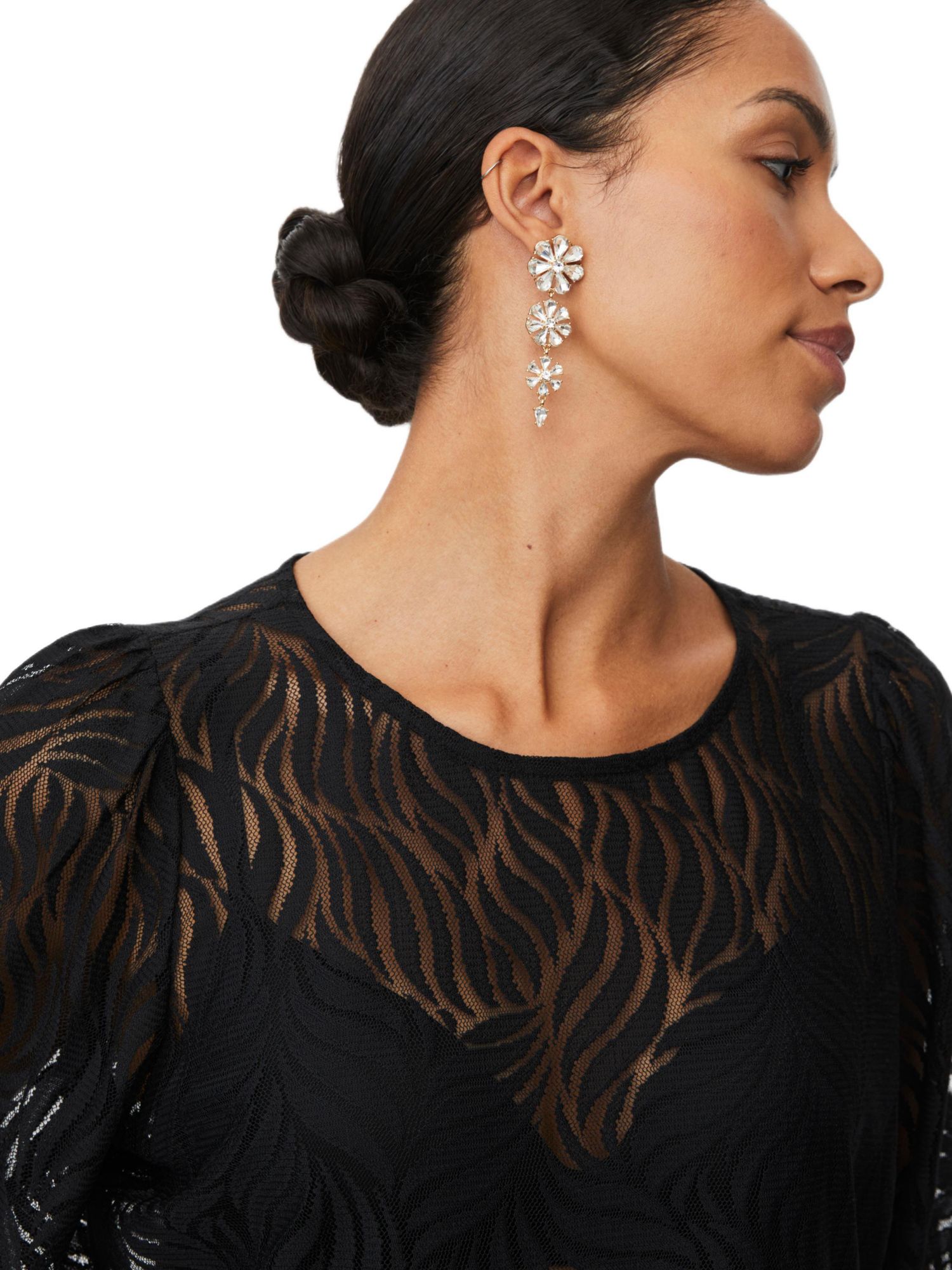 Women's Lace Peplum Top