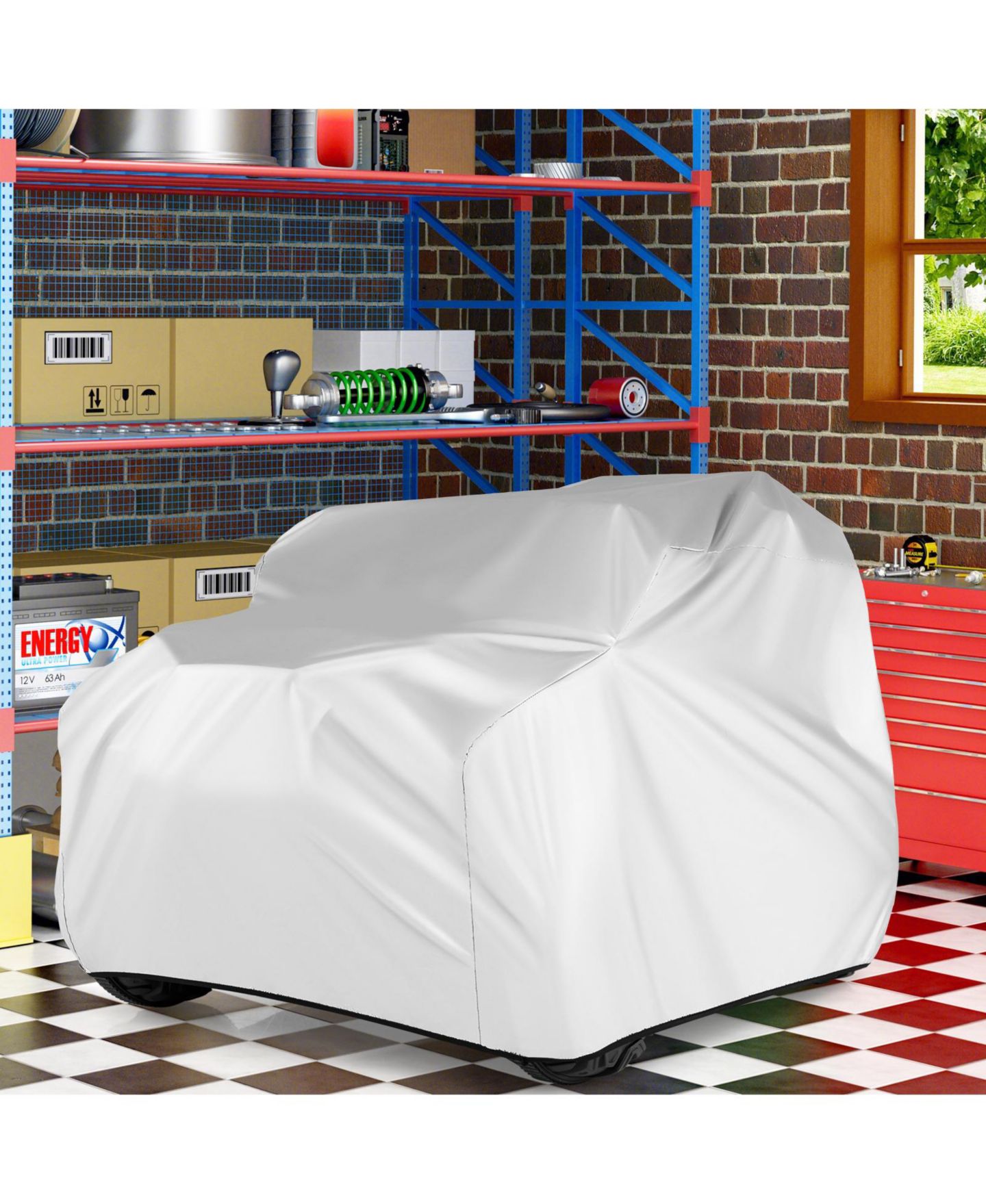 Детские игрушки SUGIFT Universal Polyester Taffeta Wind-Resistant Ride-On Toy Car Cover with Drawstring Storage Bag, цвет: Серебряный — фото 9