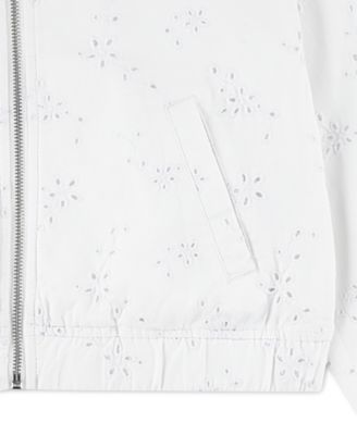 Girls' Floral Print Bomber Jacket