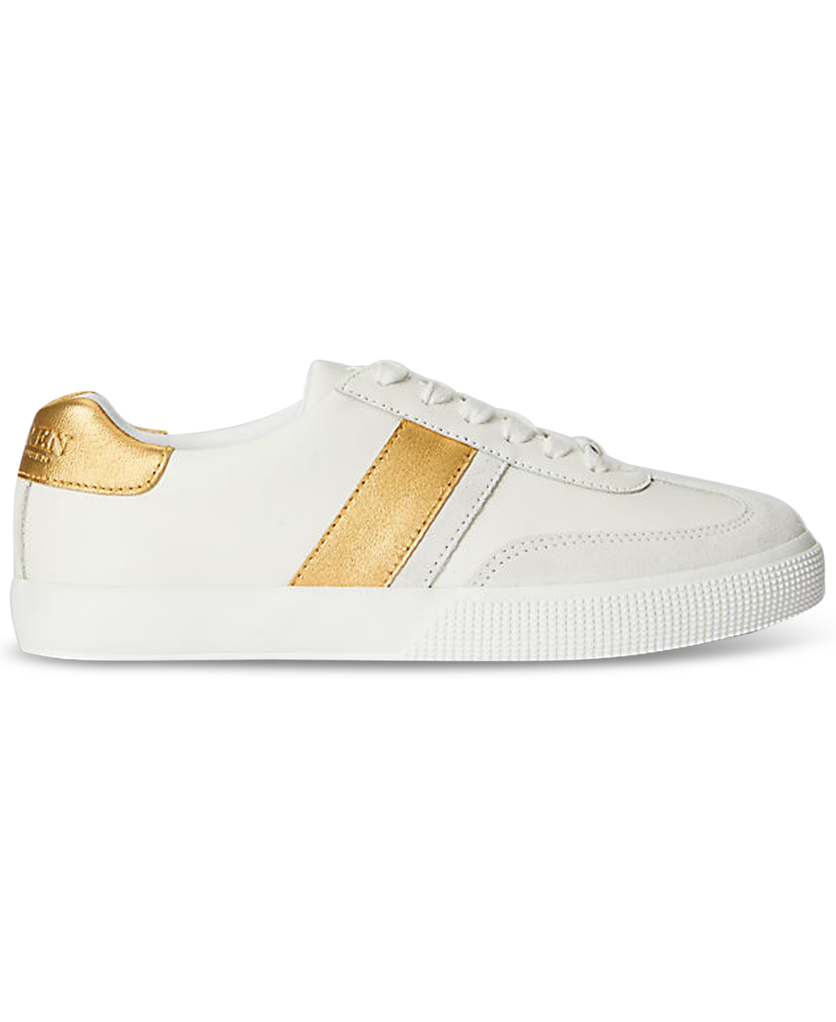 Ralph Lauren Women's Braylee Round Toe Sneakers In White