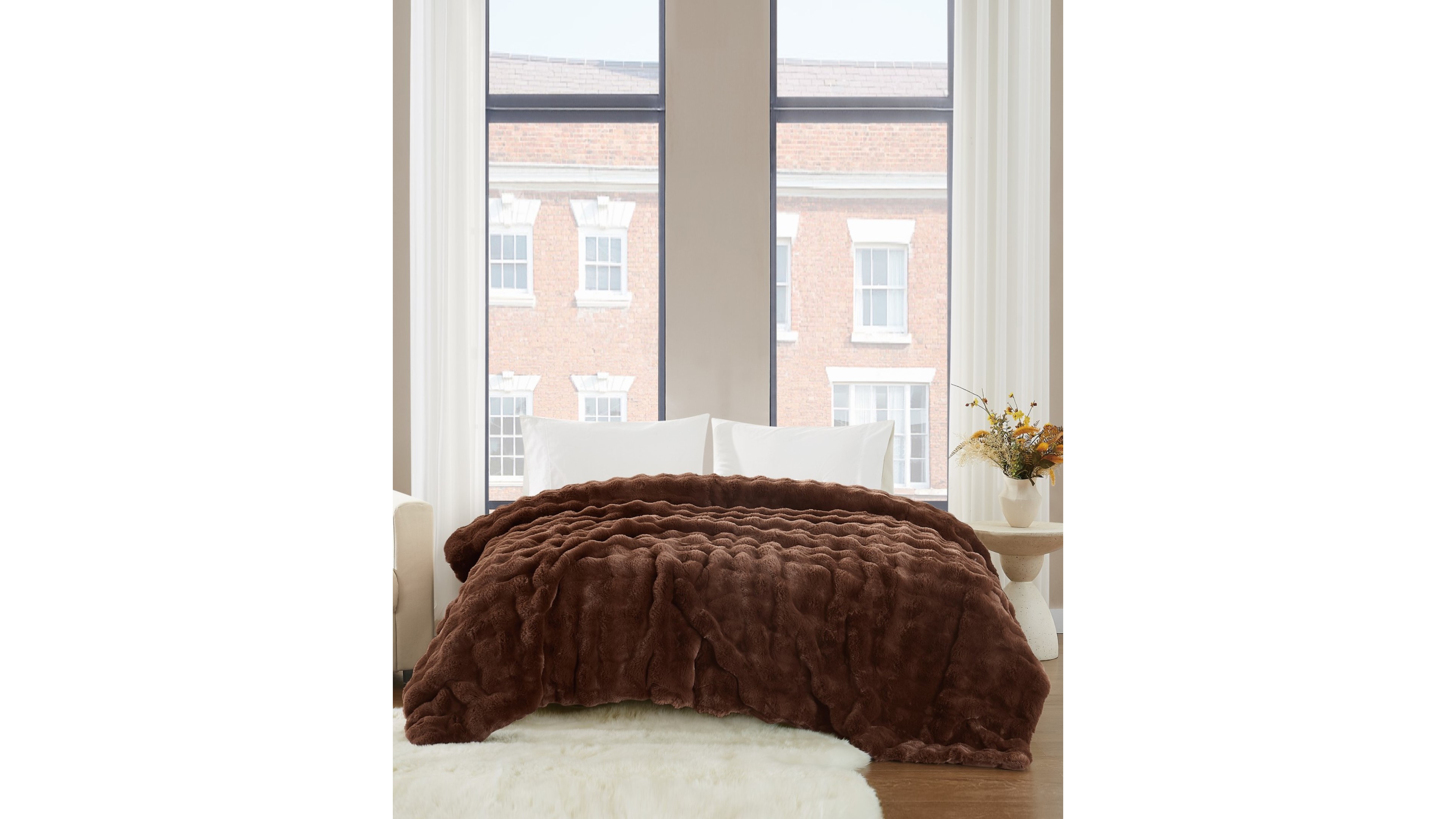 Brooklyn Loom Bubble Bed Blanket, Full/Queen