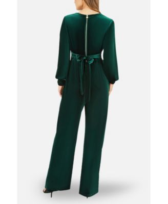 Women's Velvet Long Sleeve Jumpsuit