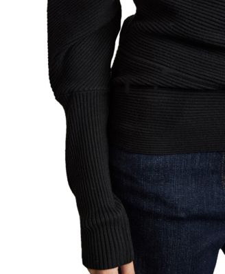 Women's Asymmetric Drape Knitted Top