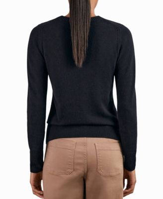 Women's Wool-Blend Open-Stitch Cashmere Sweater