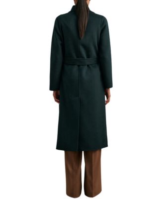 Women's Double-Breasted Blind Seam Wool-Blend Coat