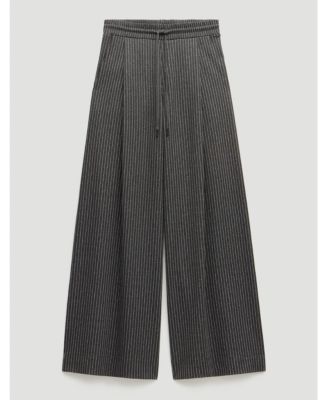 Women's Pinstripe Wide Leg Jogger