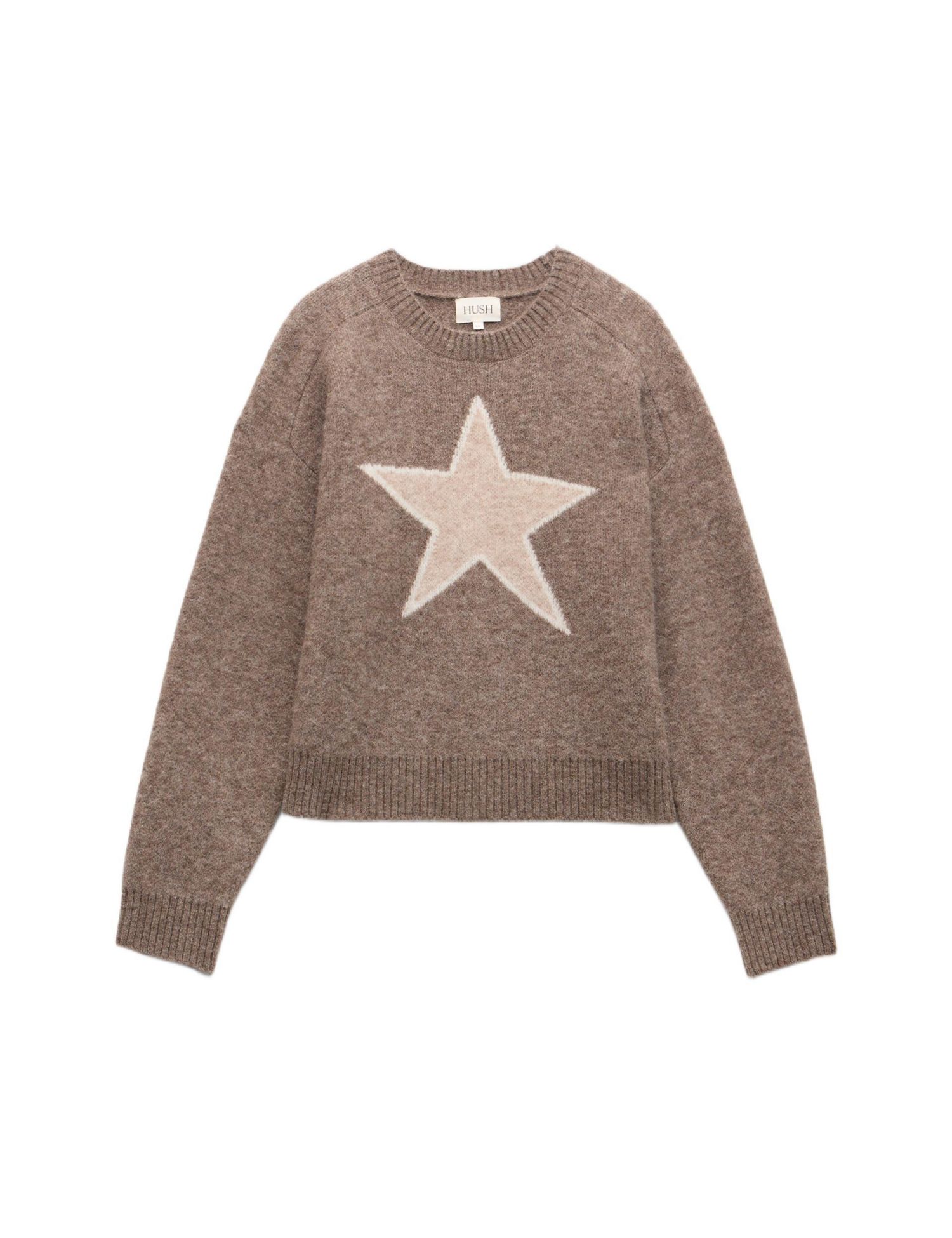 Women's Wool Blend Star Jacquard Sweater