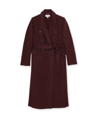 Women's Double-Breasted Blind Seam Wool-Blend Coat