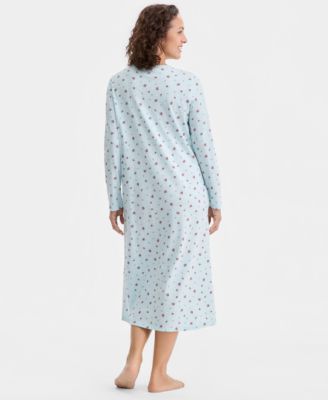 Women's Cotton Long-Sleeve Nightgown, Created for Macy's