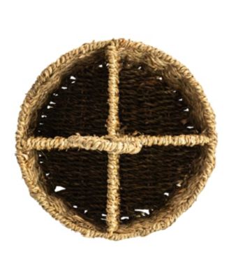 Round Seagrass Multi-Section Caddy