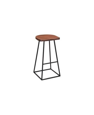 Clement Solid Wood 30" Bar Stool, Brown