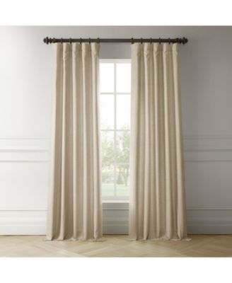 Sepia Tan Italian Faux Linen Room Darkening Curtain