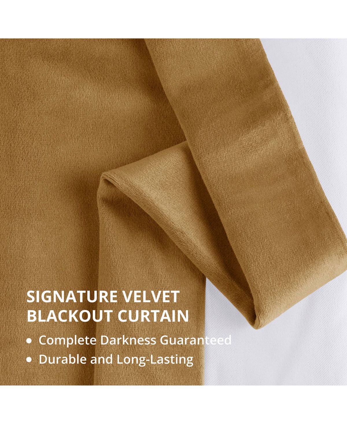 Half Price Drapes Amber Gold Signature Extra Wide Velvet Blackout Curtain