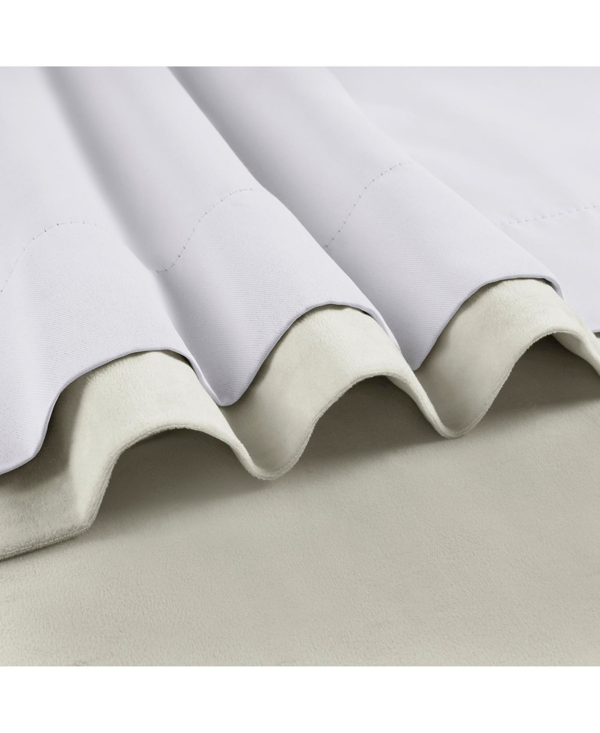 Half Price Drapes Warm Off White Signature Extra Wide Velvet Blackout Curtain