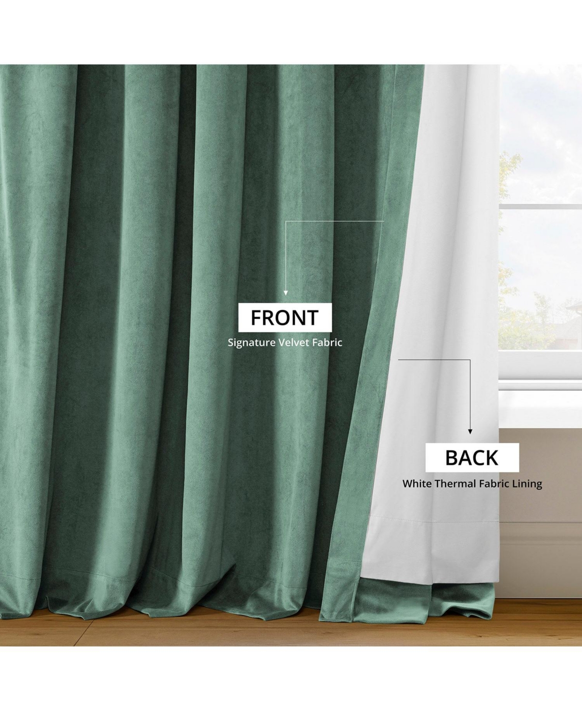 Half Price Drapes Signature Velvet Blackout Curtain