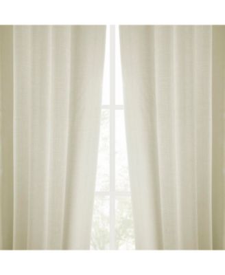 Gravity Ivory Italian Faux Linen Room Darkening Curtain