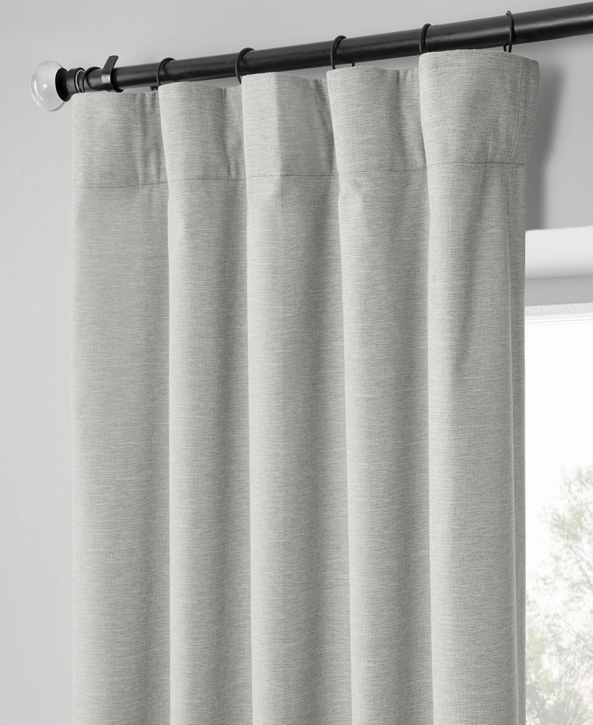 Half Price Drapes Boho Chic Faux Linen Blackout Curtain Pair (2 Panels