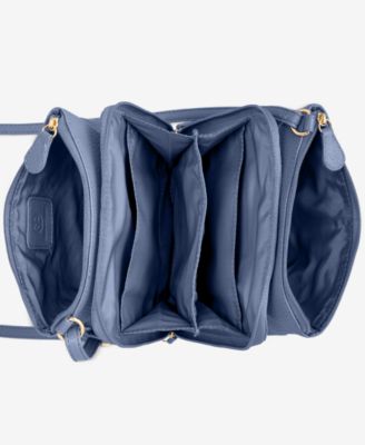 Triple-Zip Pebble Leather Dasher Crossbody, Created for Macy's