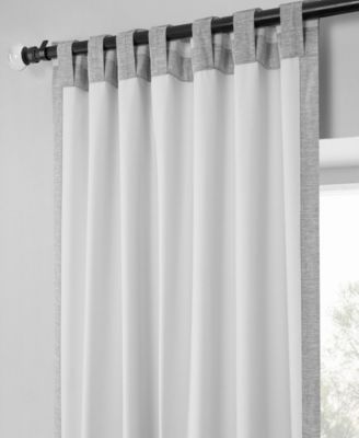 Boho Chic Faux Linen Blackout Curtain Pair (2 Panels)