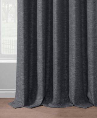 Boho Chic Faux Linen Blackout Curtain Pair (2 Panels)