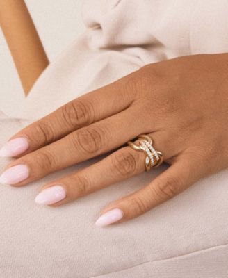 Gold Plated Double Sparkle Ring