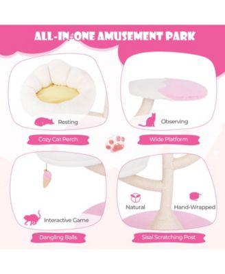 Multi-Layer Cat Tree Cat Tower with 2 Cat Perches 2 Platforms