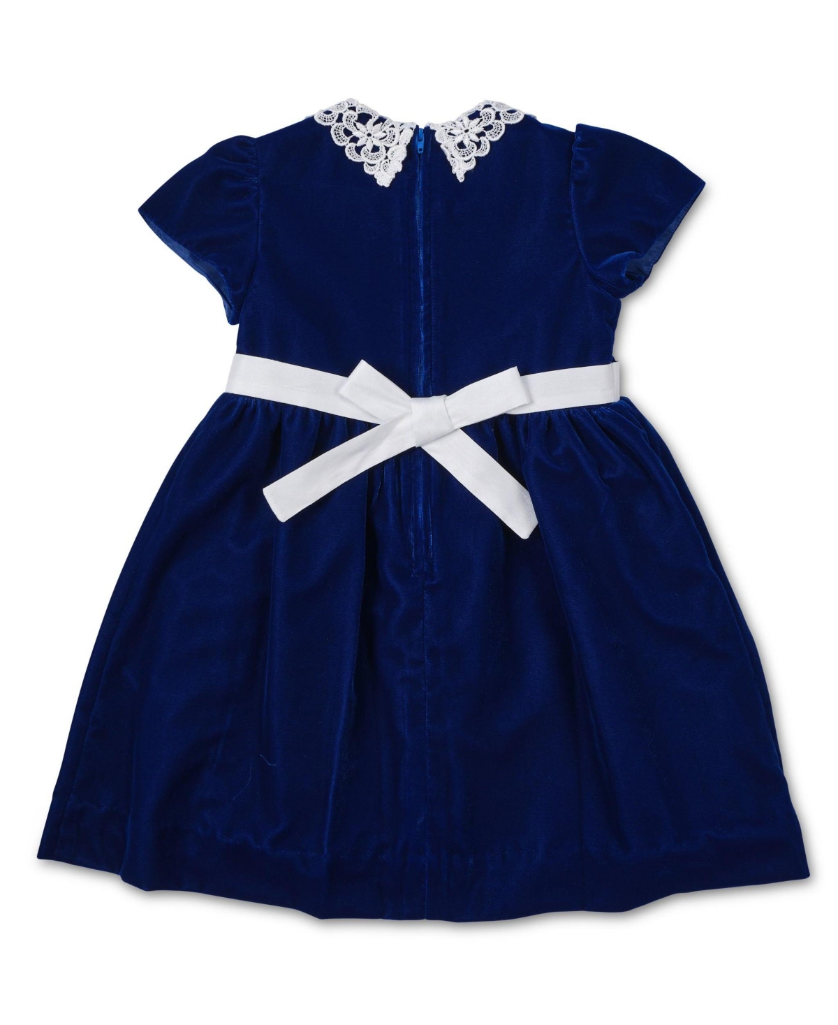 Florence Eiseman Toddler Girls Velvet Dress With Lace Collar