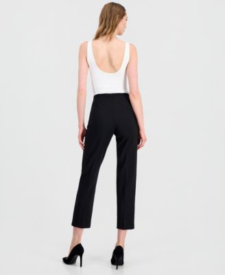 Women's Hollywood-Waist Straight Ankle Pants
