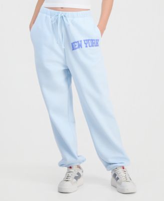 Juniors' New York Puff-Print Jogger Pants