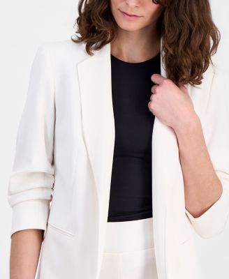 Women's Scrunch-Sleeve Open-Front Blazer