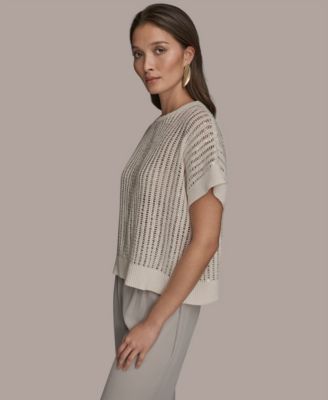 Women's Short-Sleeve Crewneck Sweater