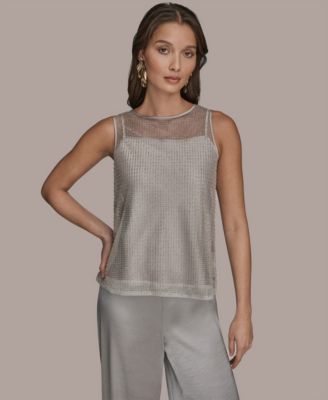 Donna Karan New York - Women's Sleeveless Beaded Top