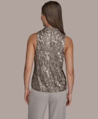 Women's Sequined Cowl Neck Top