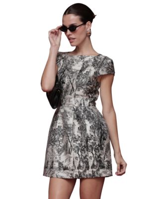 Women's Cap-Sleeve Mini Dress
