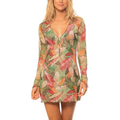 Women's Mesh V Neck Short Cover-up