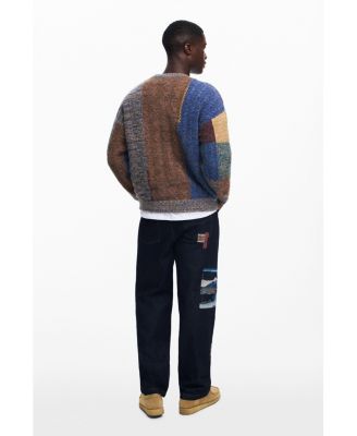 Men's Thick patchwork sweater