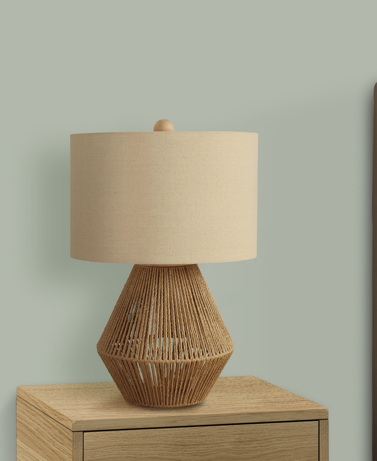 Monarch Specialties Lighting 22" Linen Table Lamp