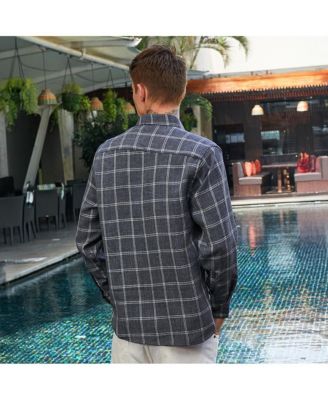 Men's Charcoal Grey BiGraph-Check Shirt