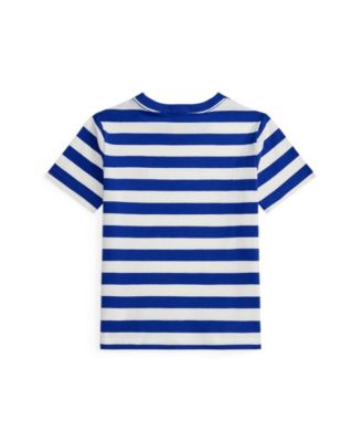 Boys' 2-7 Crest Striped Cotton T-Shirt