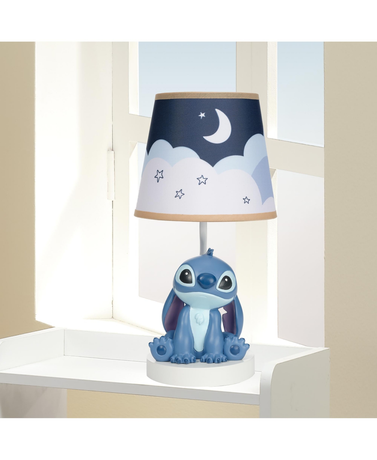 Bedtime Originals Disney Stitch Hand-Painted 3D Sculpted Nursery Lamp and Shade