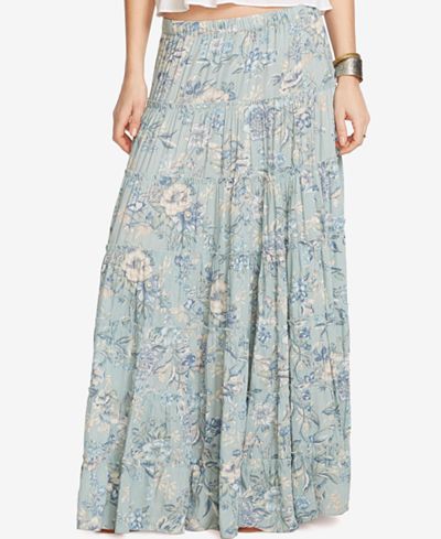 Denim & Supply Ralph Lauren Floral-Print Tiered Maxi Skirt - Skirts ...