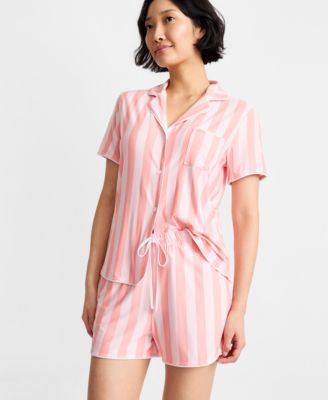 Women's Modal Fluid Knit Notched-Collar Pajama Set XS-3X