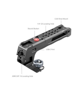 Top Handle with Recording Trigger and 3/8''-16 Screw Monitor Mount