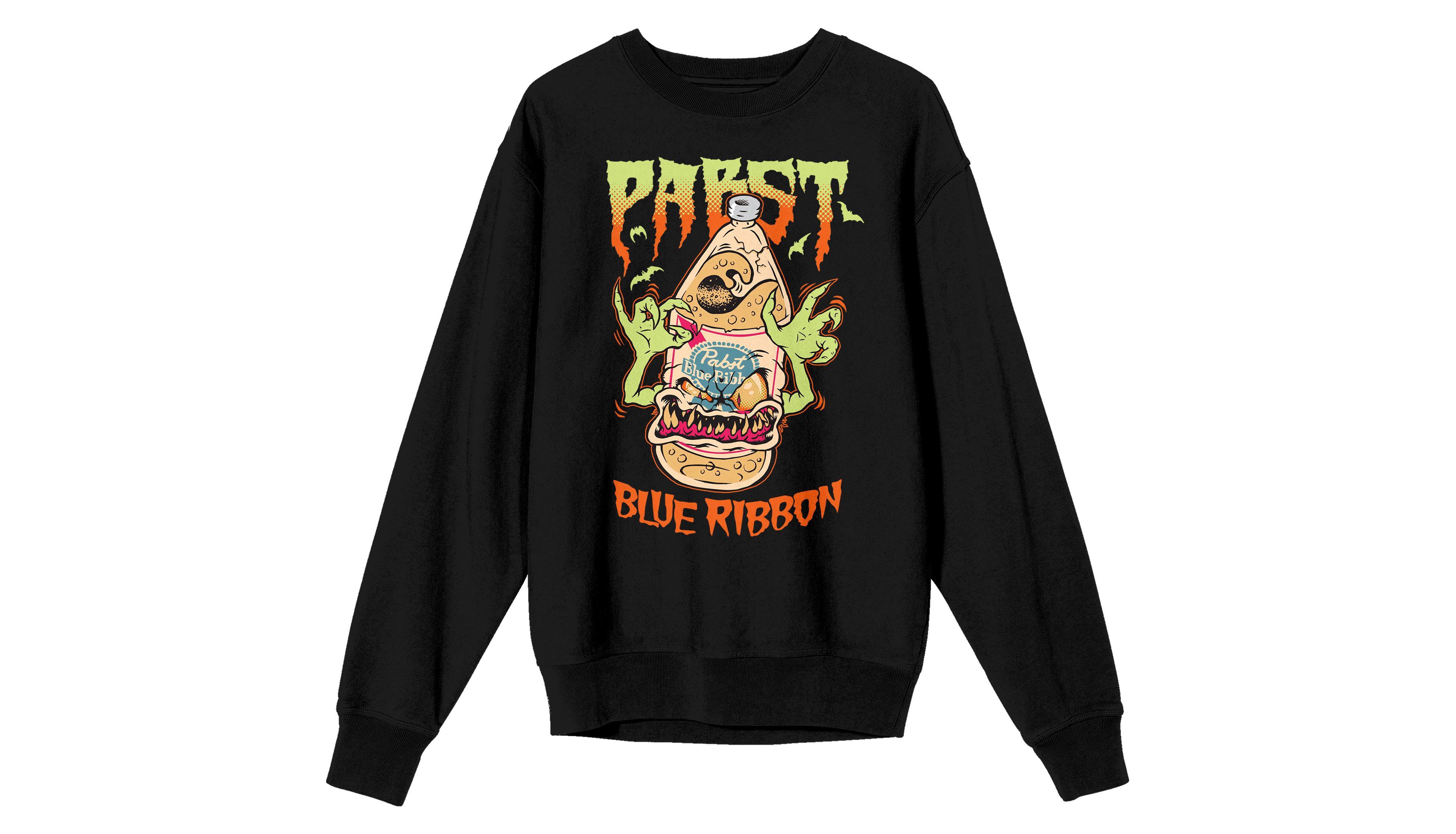 Pabst Blue Ribbon Men's Beer Bottle Monster Sweatshirt