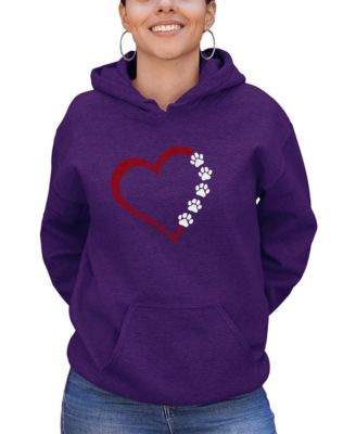 Women's Meow Heart Word Art Long-Sleeve Sweatshirt